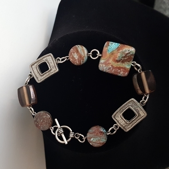 Multimedia bracelet silver tone - Picture 4 of 5